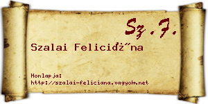 Szalai Feliciána névjegykártya